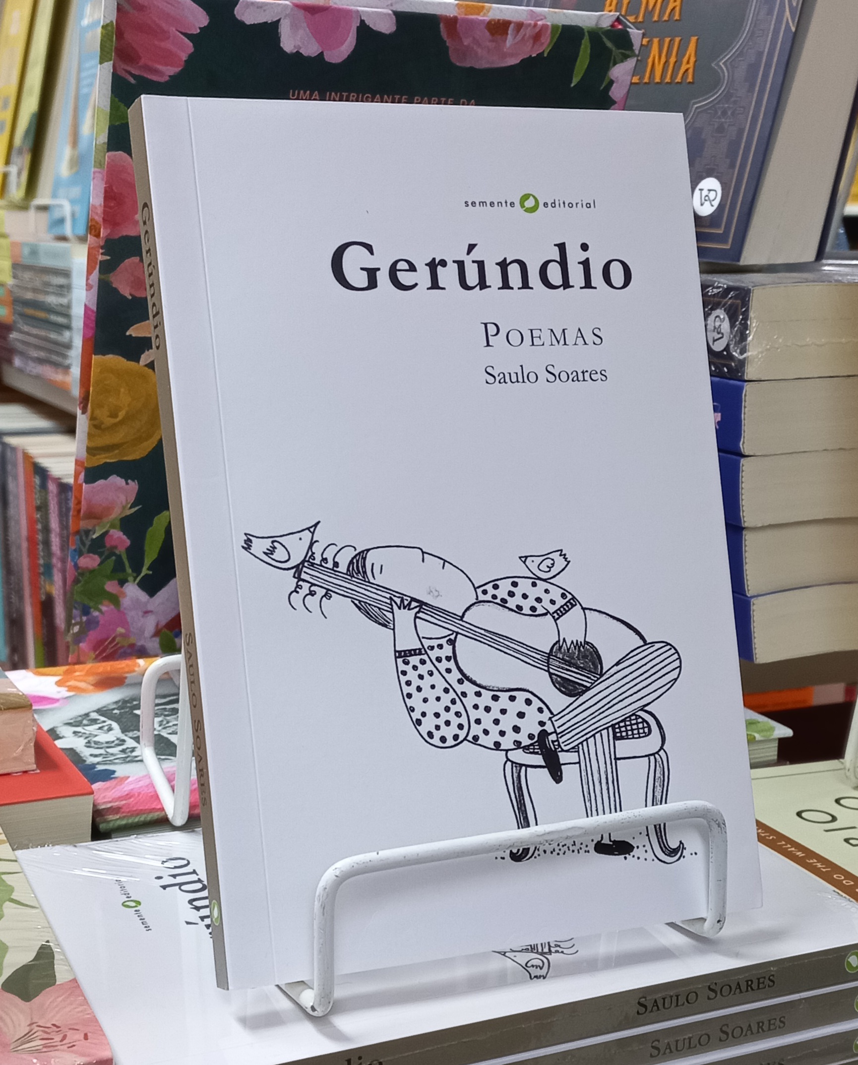 Livro "Gerúndio" exposto