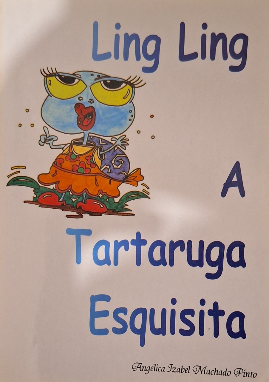 Capa do livro Ling Ling, a tartaruga esquisita,  de Angélica Izabel Machado Pinto, pela Editora Uiclap