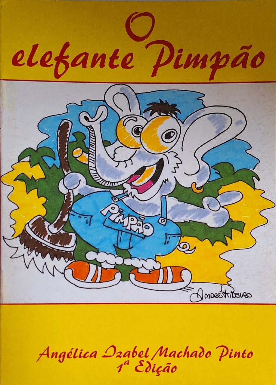 Capa do livro, O elefante Pimpão,  de Angélica Izabel Machado Pinto, pela Editora Uiclap.