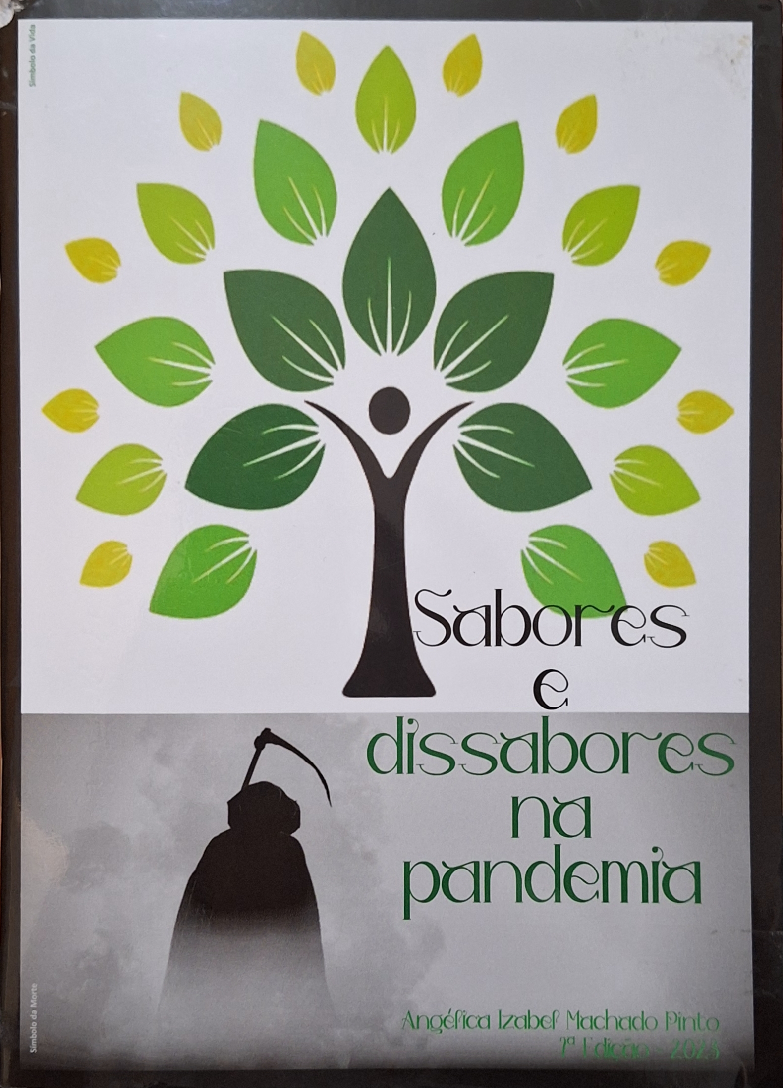 Capa do livro Sabores e dissabores da pandemia,  de Angélica Izabel Machado Pinto, pela Editora Uiclap.