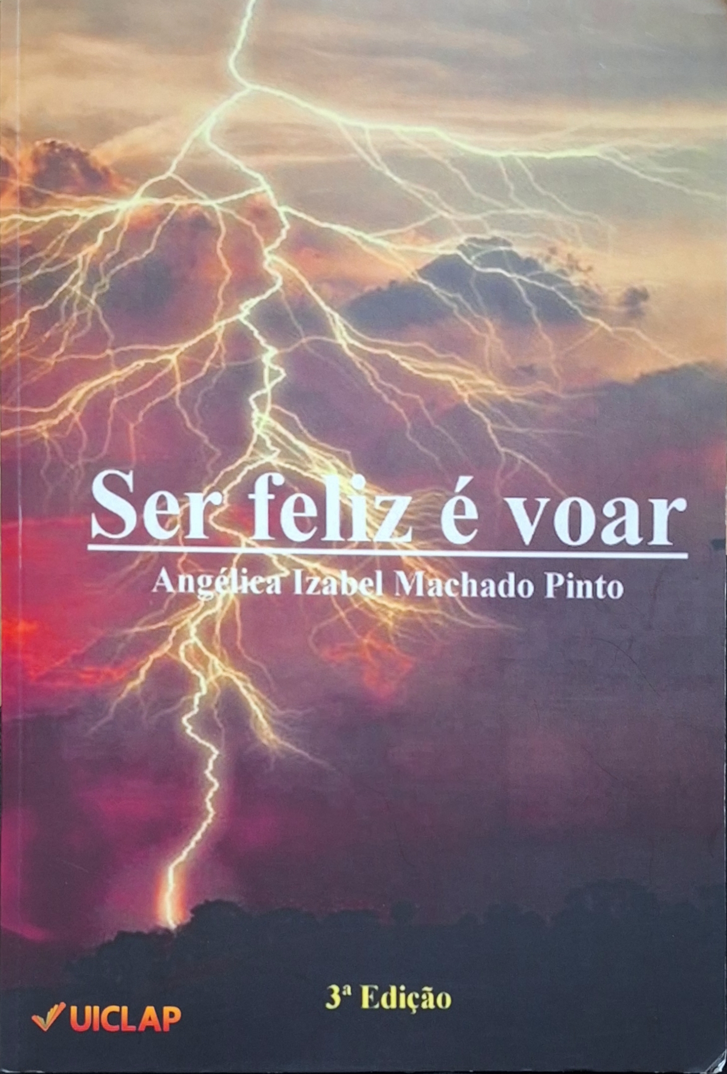 Capa do livro Ser feliz é voar, de Angélica Izabel Machado Pinto, pela Editora Uiclap