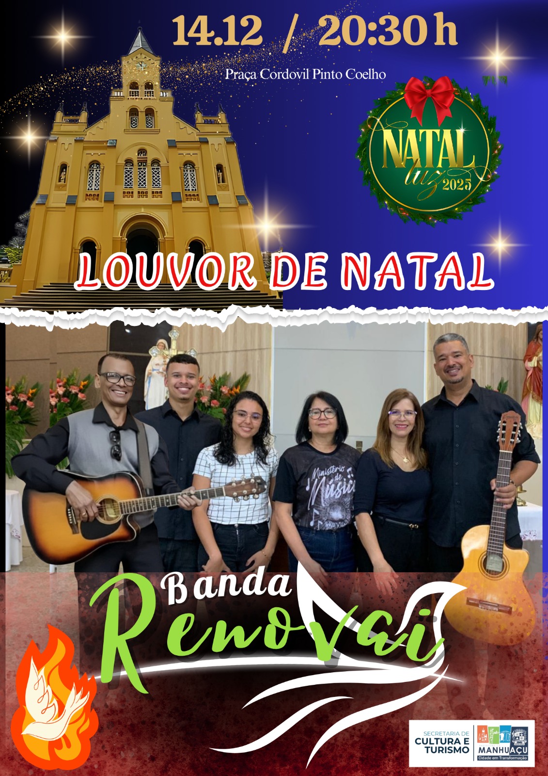 Card do evento Louvor de Natal com a Banda Renovai