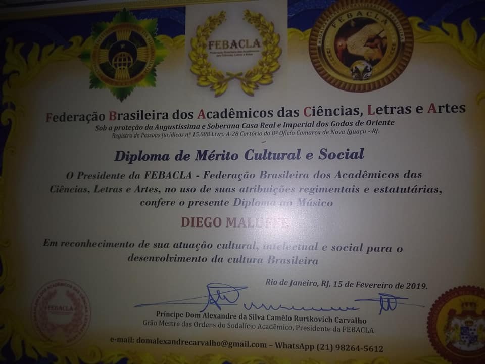 Diploma do Mérito Cultural e Social