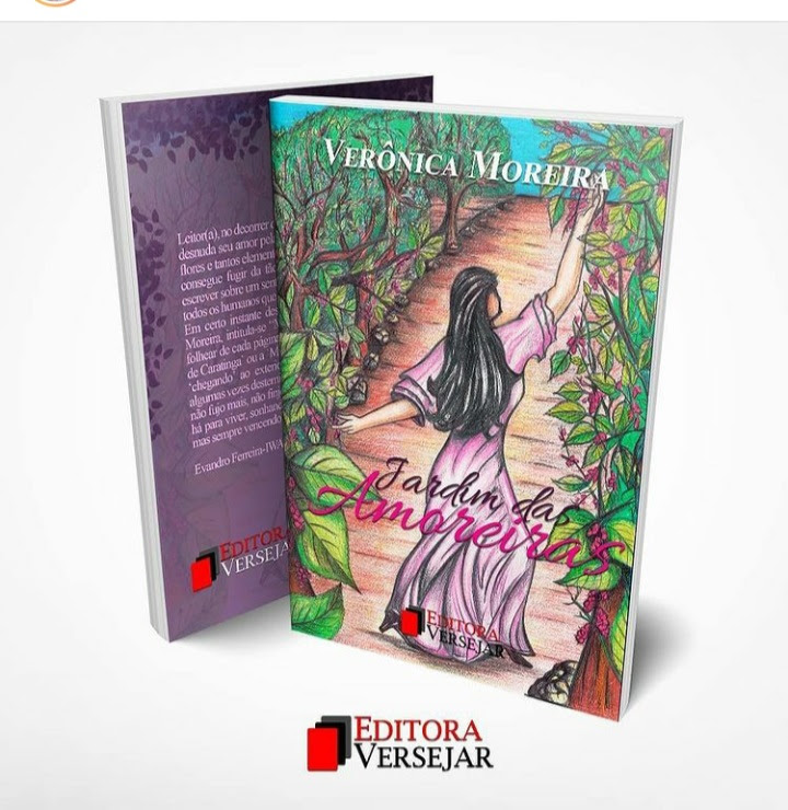 Capa do livro "Jardim das Amoreiras" da autora Verônica Moreira