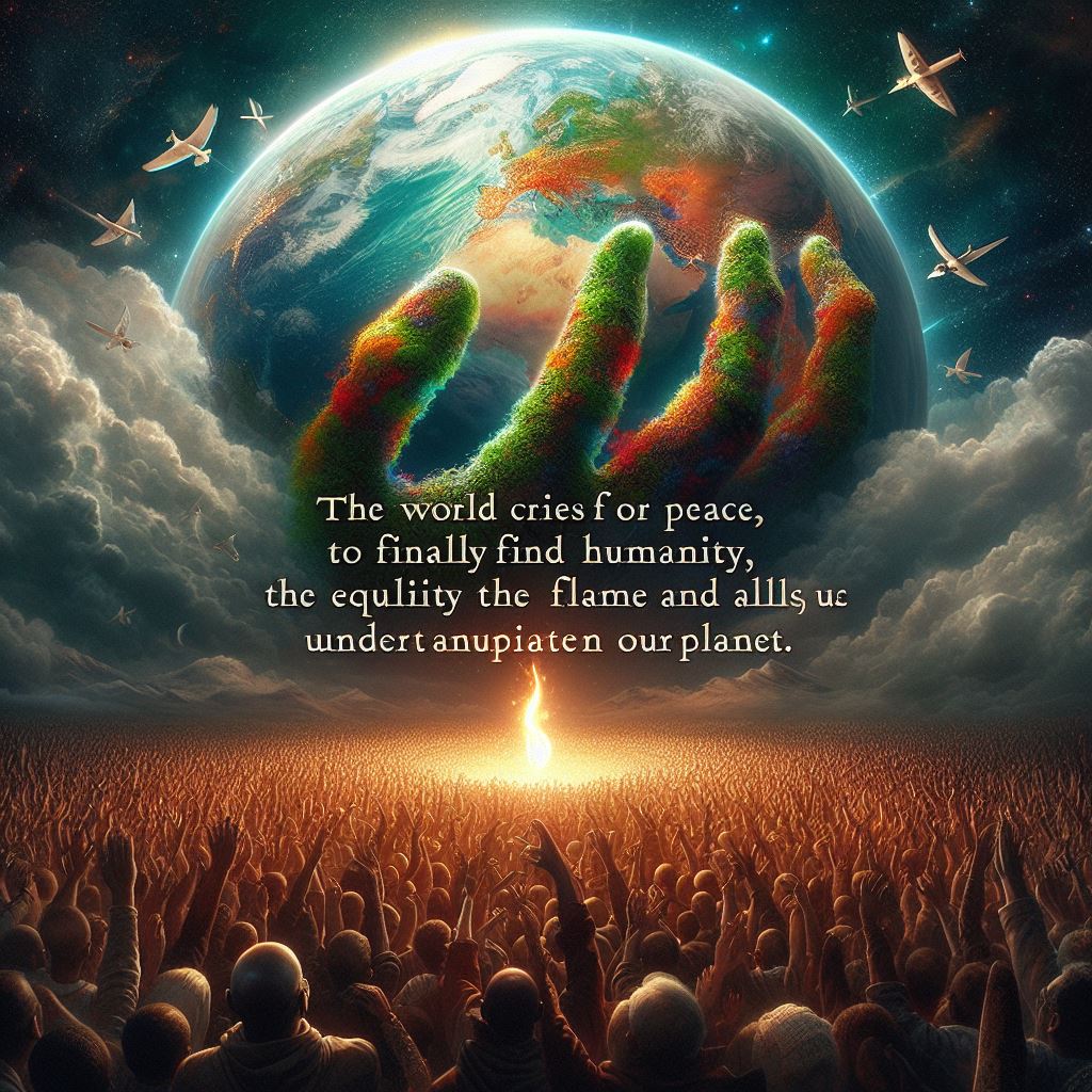 "O mundo clama pela paz, a vida pede que exista Esperança que una a humanidade..."