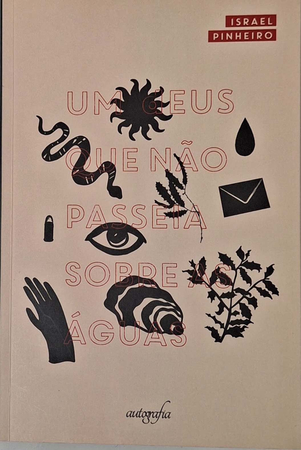 Capa do livro "Um Deus que não passeia sobre as águas", de Israel Pinheiro pela Editora Autografia.