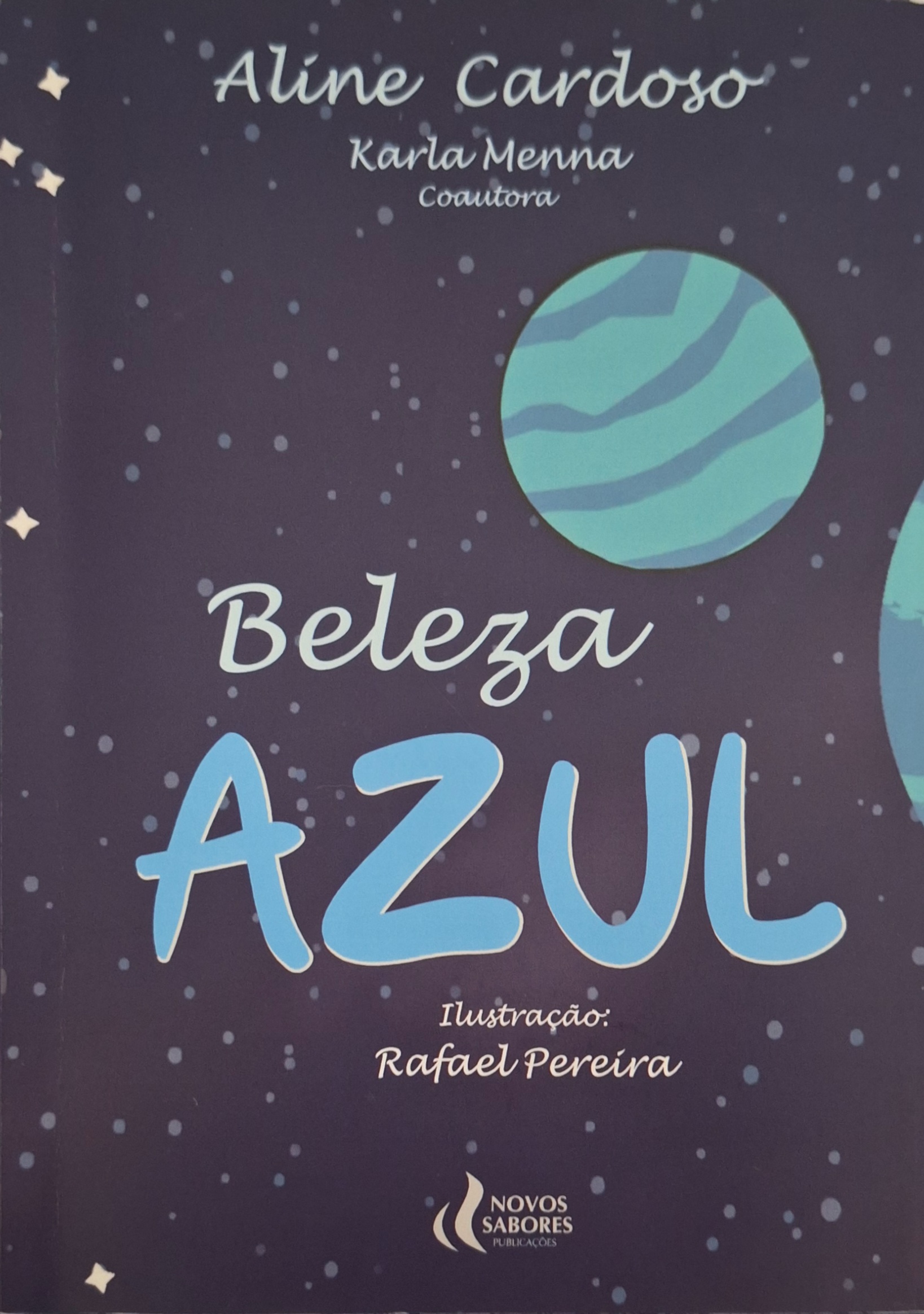 Capa do Livro Beleza Azul de Aline Cardoso e Karla Menna pela Editora Novos Sabores