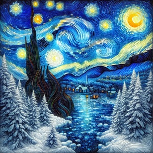 inverno obra de arte de Van Gogh