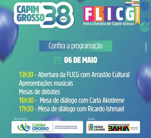 Programação do dia 06 de maio