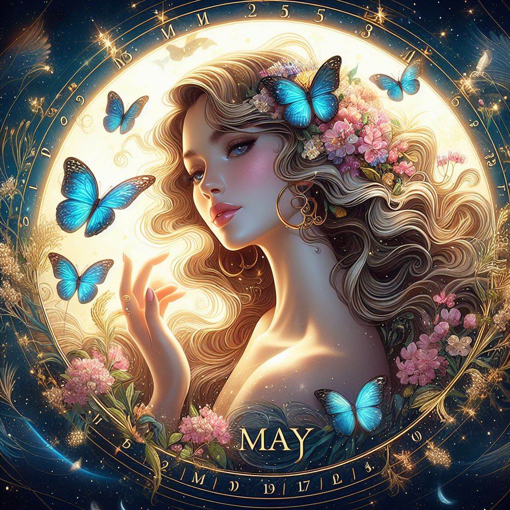 "O mês de maio é como uma borboleta, trazendo beleza feminina