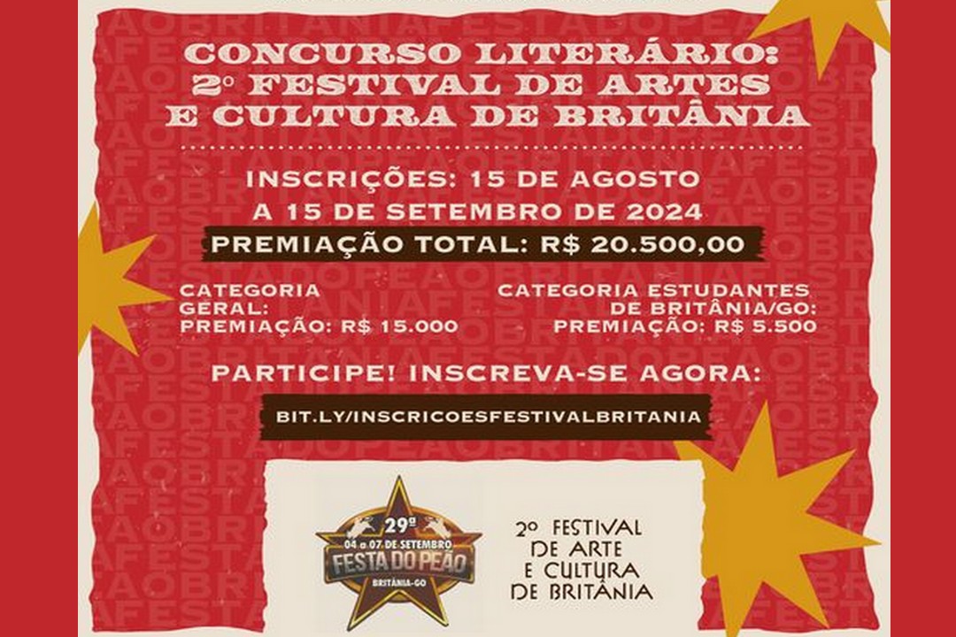 2.º Festival de Artes e Cultura de Britânia. Divulgação