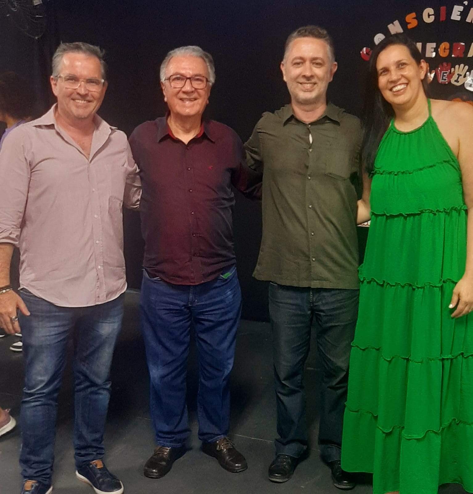 Nilson Araújo, Reinaldo Crocco Júnior, Daniel Oliveira Piasentin e Mariana Rodrigues (da SEDU)