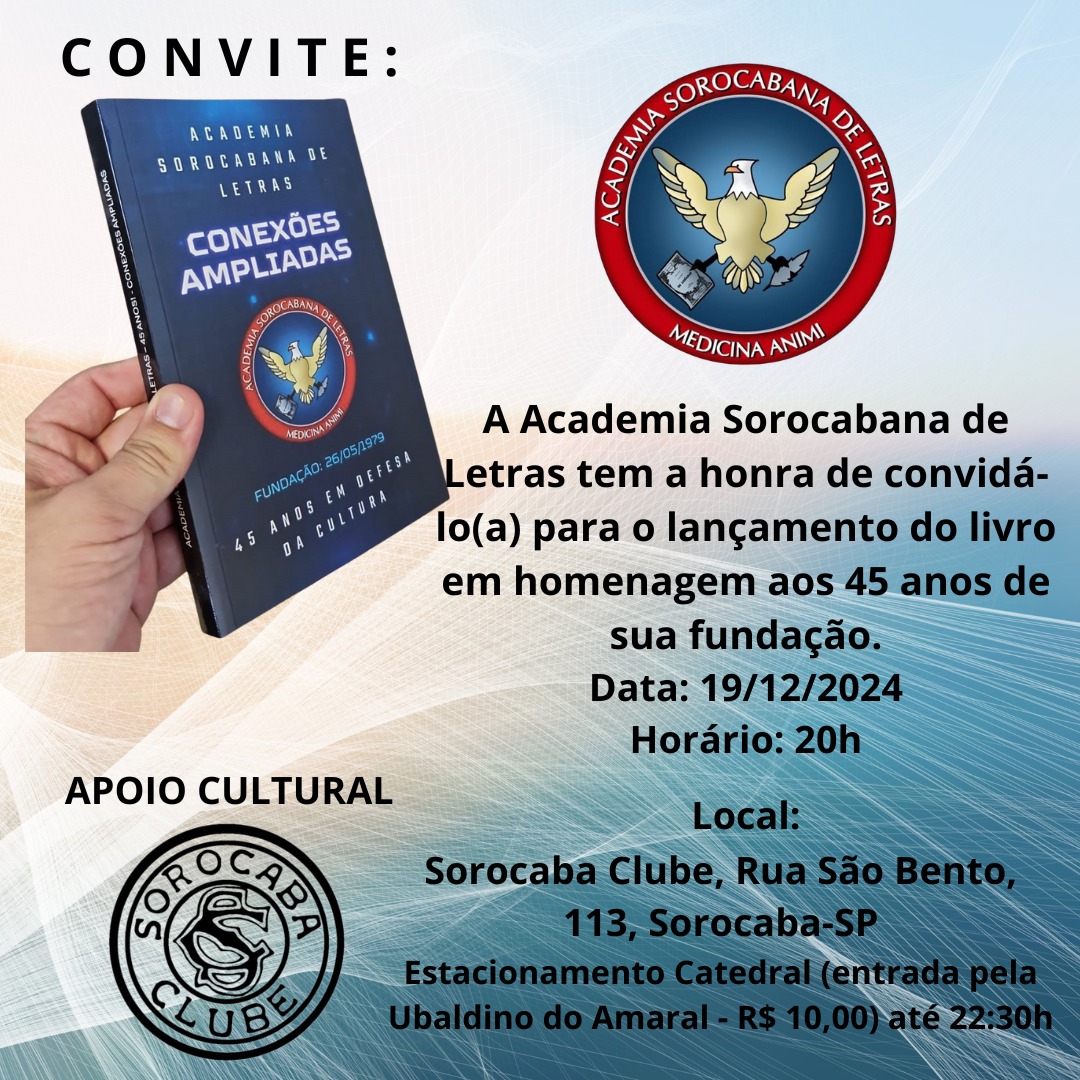 Card do lançamento do livro Conexões Ampliadas