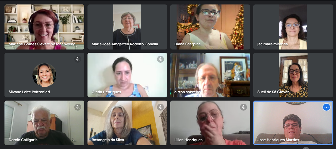 Grupo de escritores Trabalhando para a criação do estatuto 