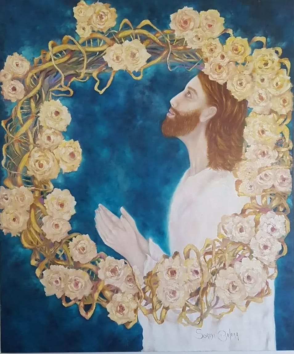 Uma das telas da mostra: 'Sopro da Vida 'Tecnica: óleo sobre painel