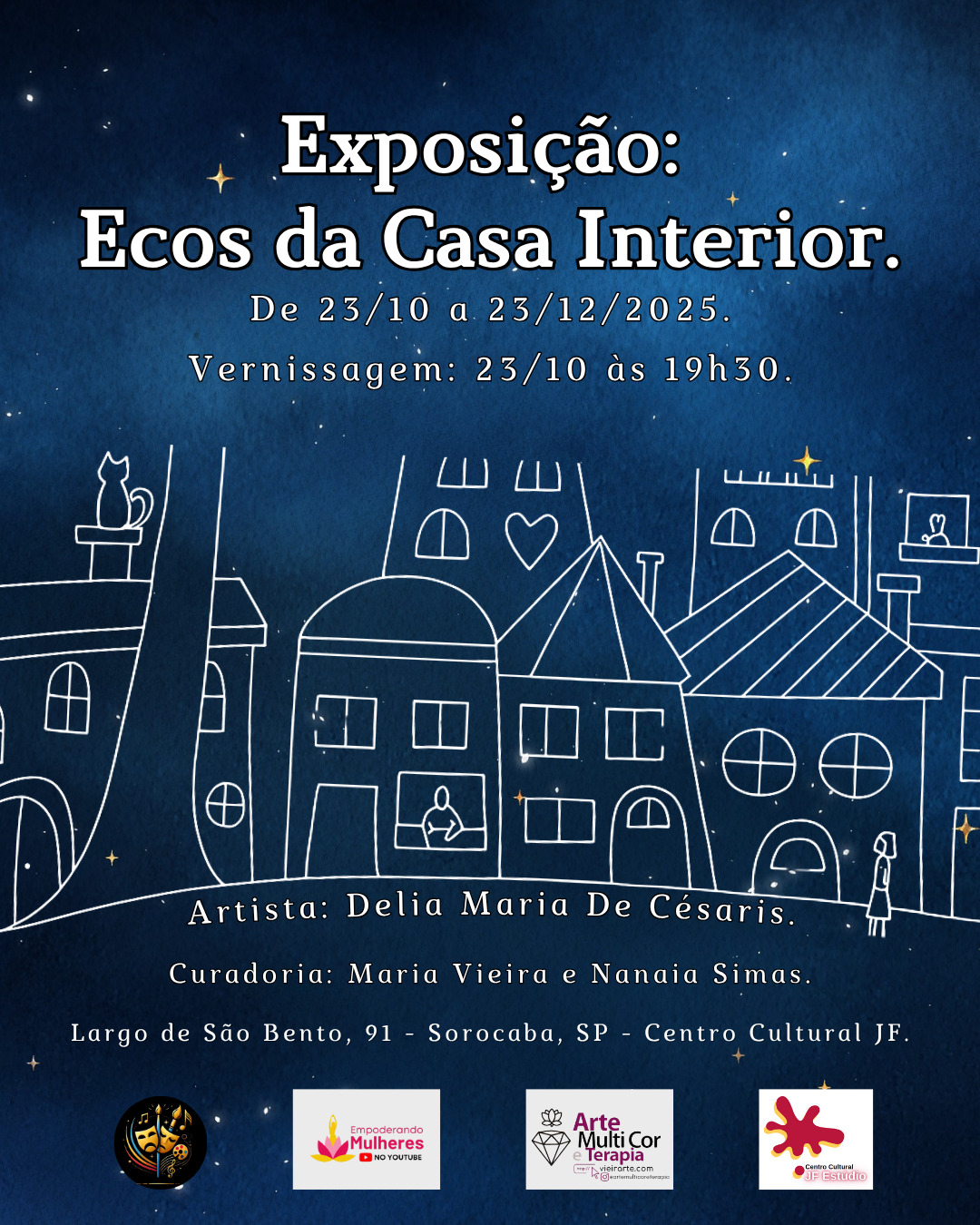 Card da exposição 'Ecos da Casa Interior'