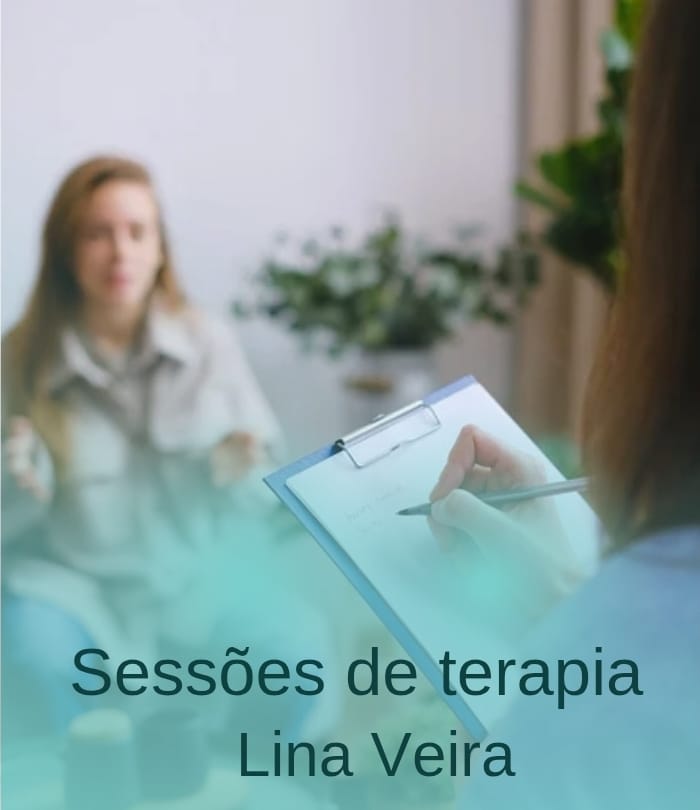 Imagem do Canva, com texto de Lina Veira