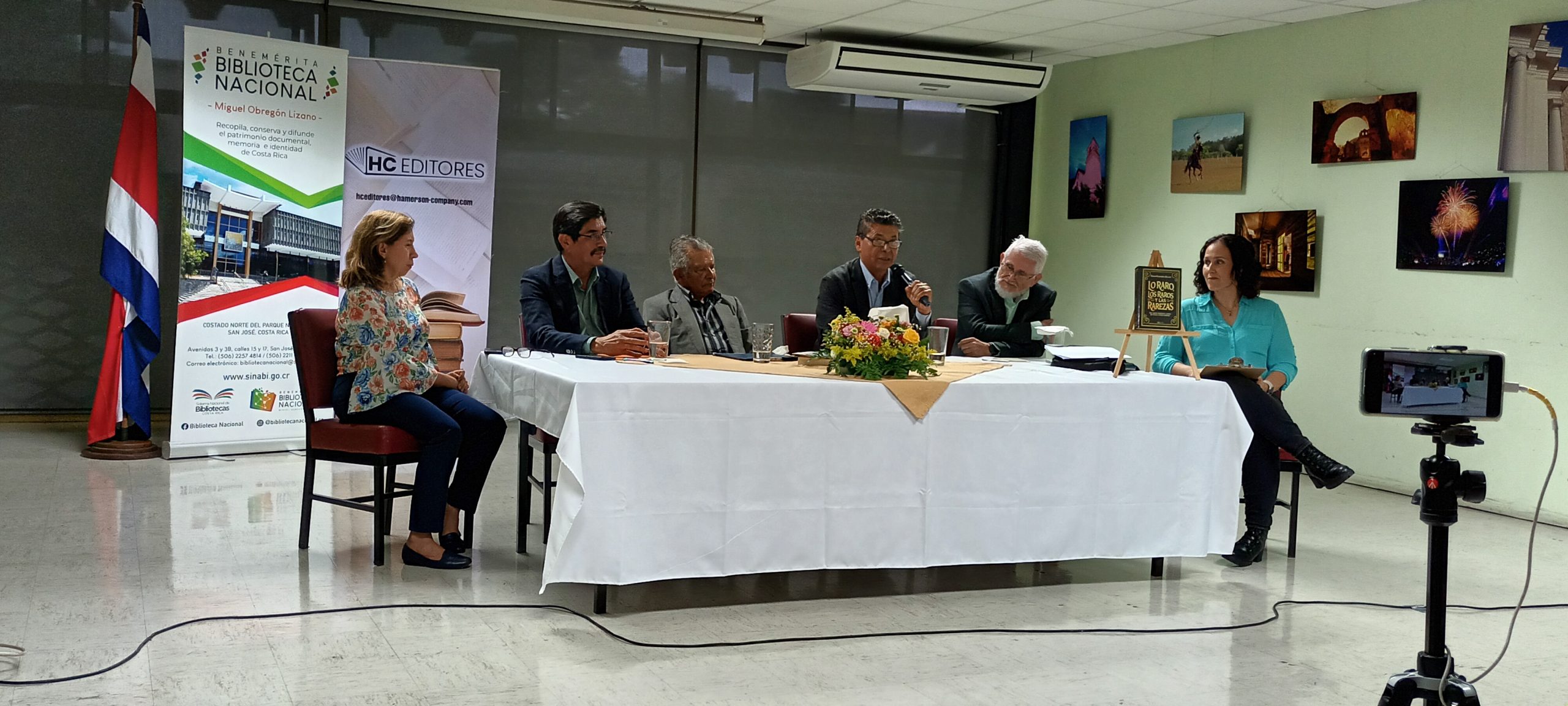 De izquierda a derecha: Laura Rodríguez Amador, Hámer Salazar,  Luis Ángel Serrano, José Antonio González, Edgar Chavarría Solano y Nayuribe Chavarría. Foto/ Carlos Jarquín 