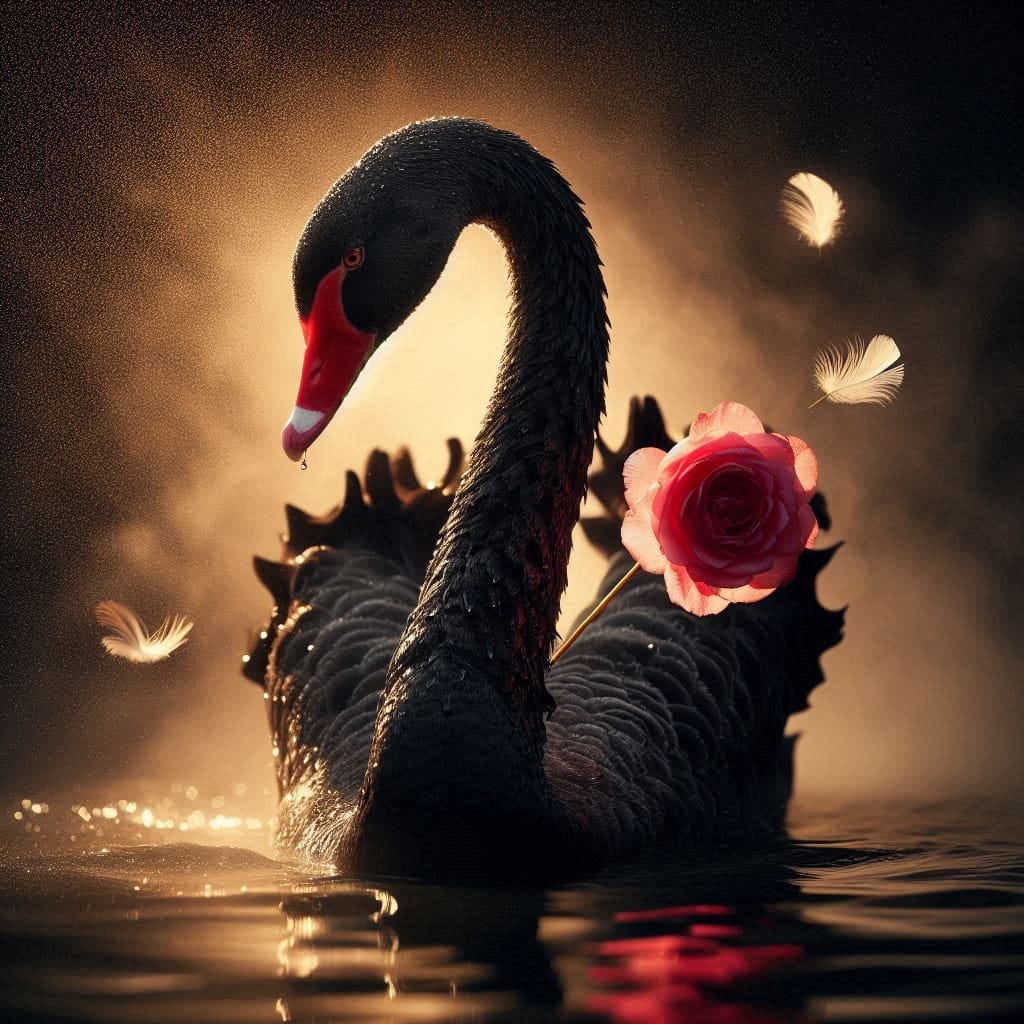 Um cisne. Imagem criada por IA do Bing