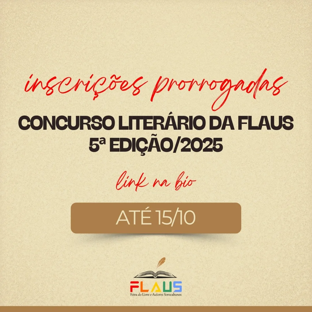 Card do Concurso literário da FLAUS 5ª edição