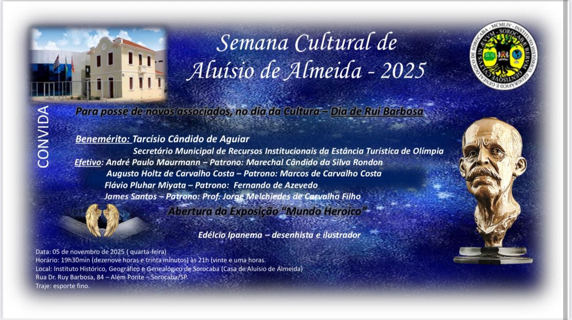 Card da Semana Cultural de Aluisio de Almeida 2025