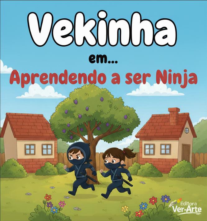 Vekinha em... Aprendendo a ser ninja. Imagem criada por IA