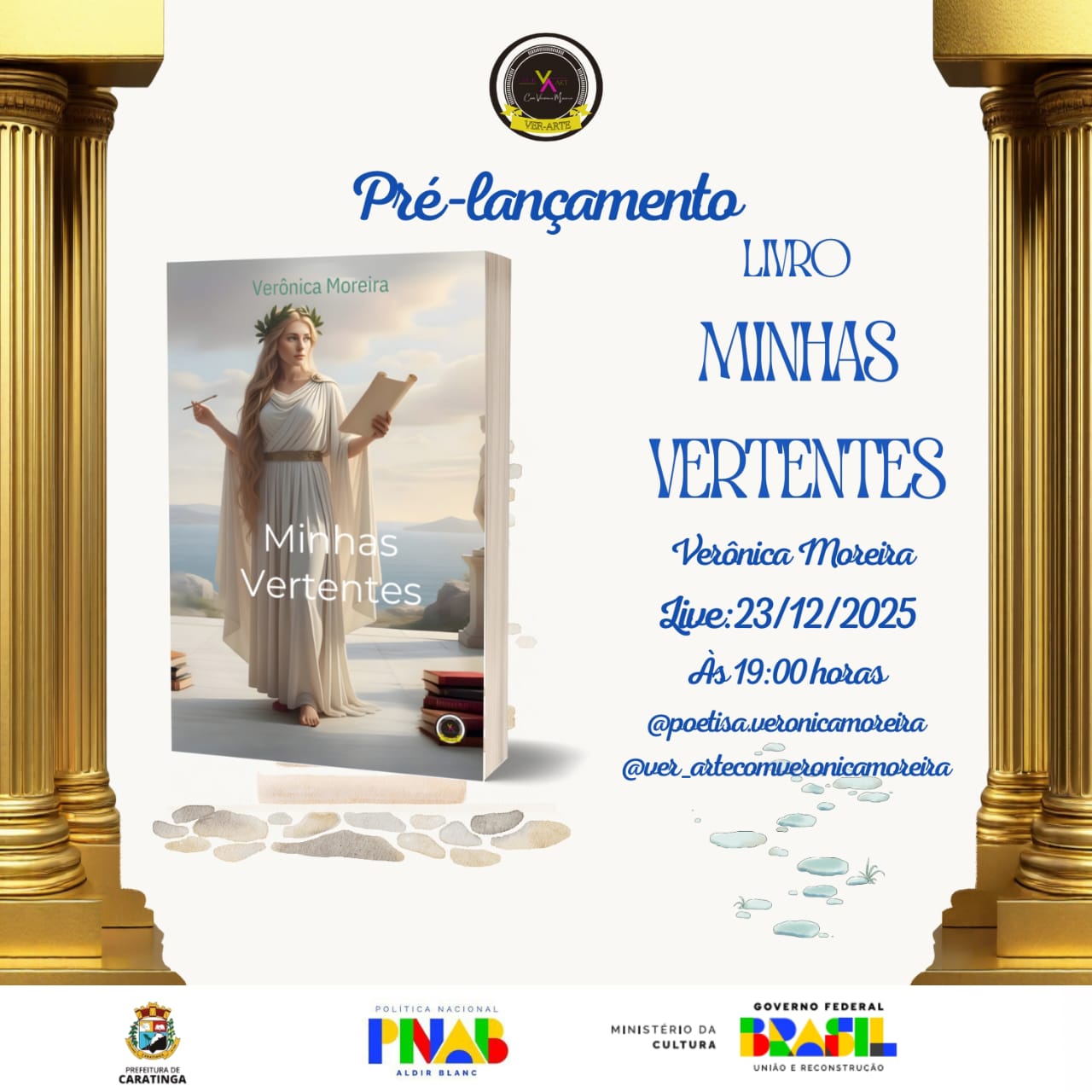 Card do pré-lançamento do livro Minhas Vertentes