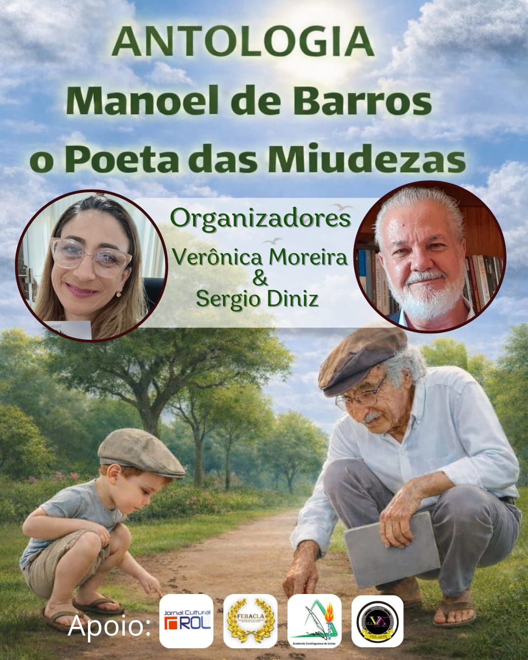 Card de divulgação da Antologia Manoel de Barros 
 o Poeta das Miudezas