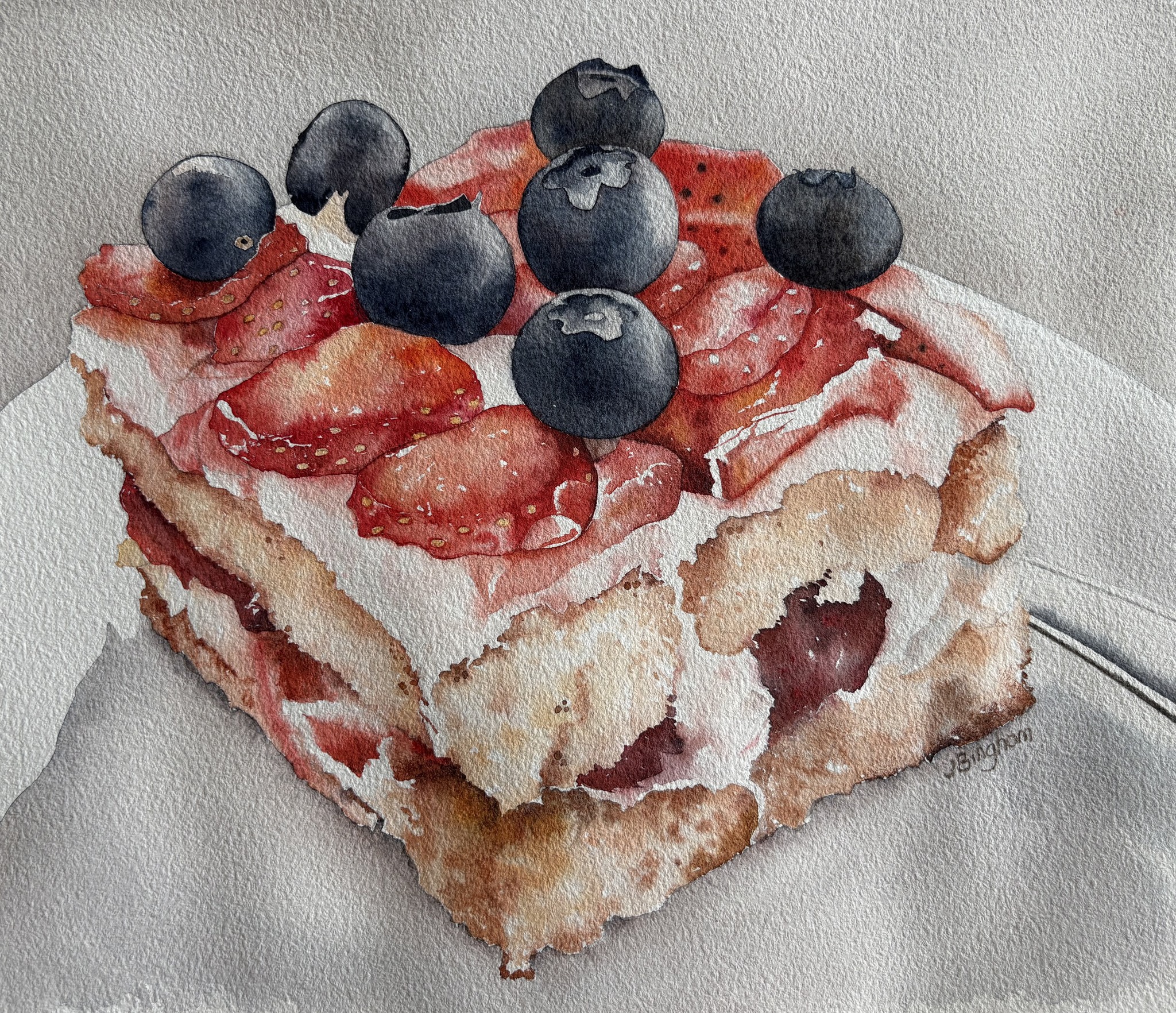 Strawbeyy cake - By Joanne Bingham