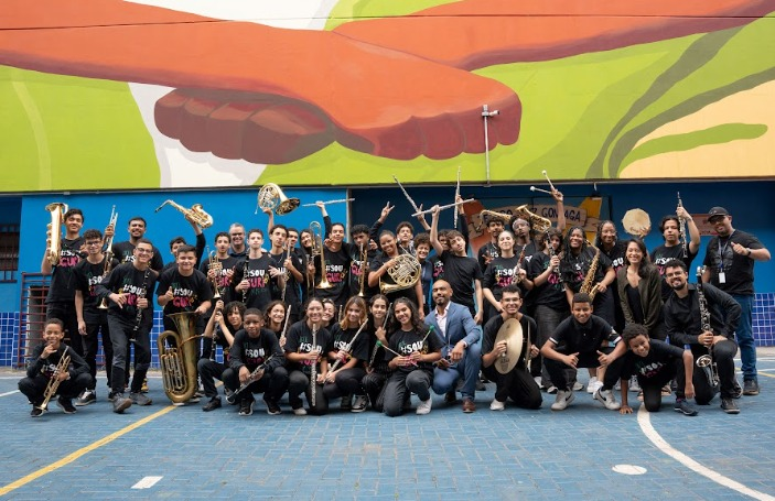 Estudantes de música do GURI. Foto de: Robs Borges.