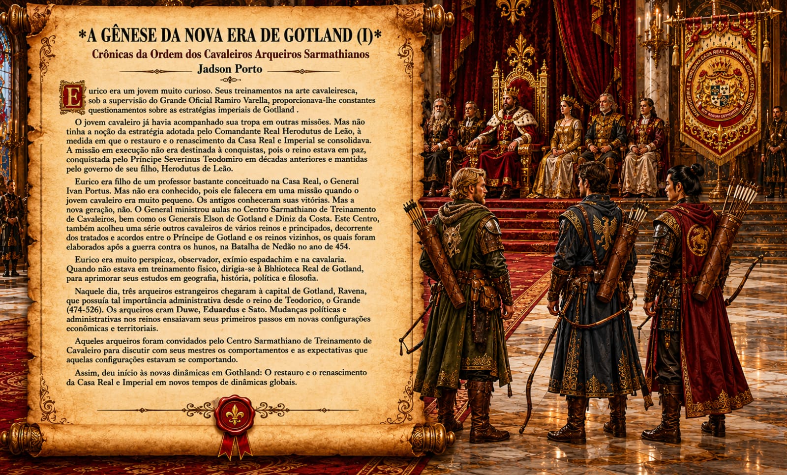 Crônicas da Ordem dos Cavaleiros Arqueiros Sarmathianos: 'A Gênese da Nova Era de Gotland (I)