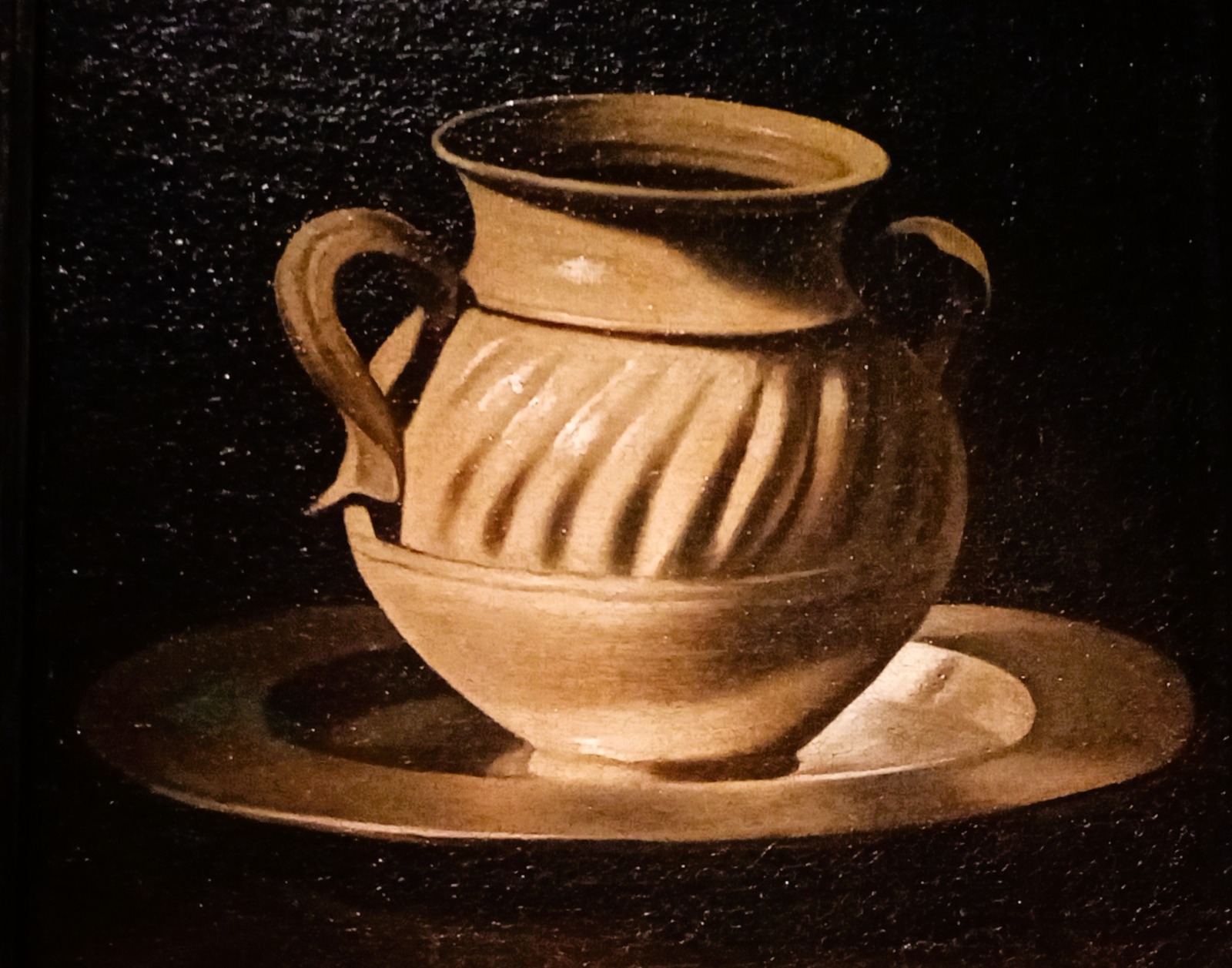"Bodegón con jarros" de Francisco de Zurbarán. Foto de Rafael Peñas Cruz