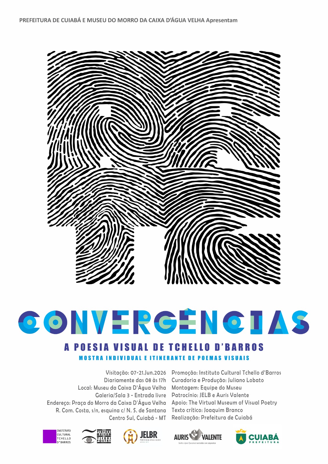 Card da exposição Convergências - A Poesia Virtual de Tchello D'Barros